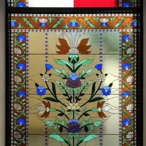 Витраж. Санаторий "Беларусь", Красная Поляна, 2014г. Фрагмент.